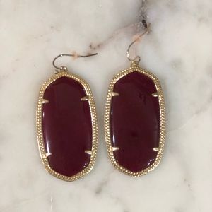 Kendra Scott Earrings -Maroon